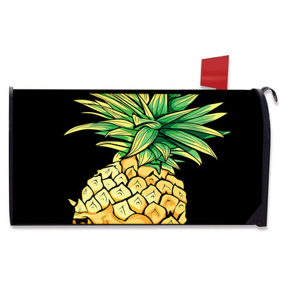 Pineapple Skull Print Mailbox Cover