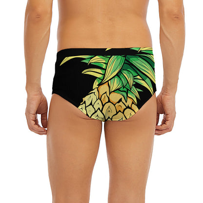 Pineapple Skull Print Men's Briefs