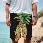 Pineapple Skull Print Men's Cargo Shorts