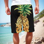 Pineapple Skull Print Men's Cargo Shorts