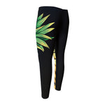 Pineapple Skull Print Men's Compression Pants