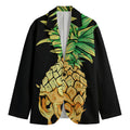 Pineapple Skull Print Men's Cotton Blazer