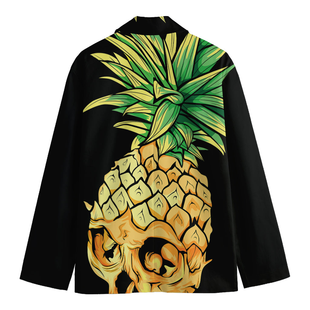 Pineapple Skull Print Men's Cotton Blazer
