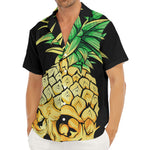 Pineapple Skull Print Men's Deep V-Neck Shirt