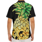 Pineapple Skull Print Men's Deep V-Neck Shirt
