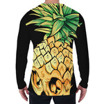 Pineapple Skull Print Men's Long Sleeve T-Shirt
