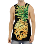 Pineapple Skull Print Men's Muscle Tank Top