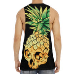 Pineapple Skull Print Men's Muscle Tank Top