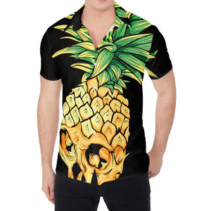 Pineapple Skull Print Men's Shirt