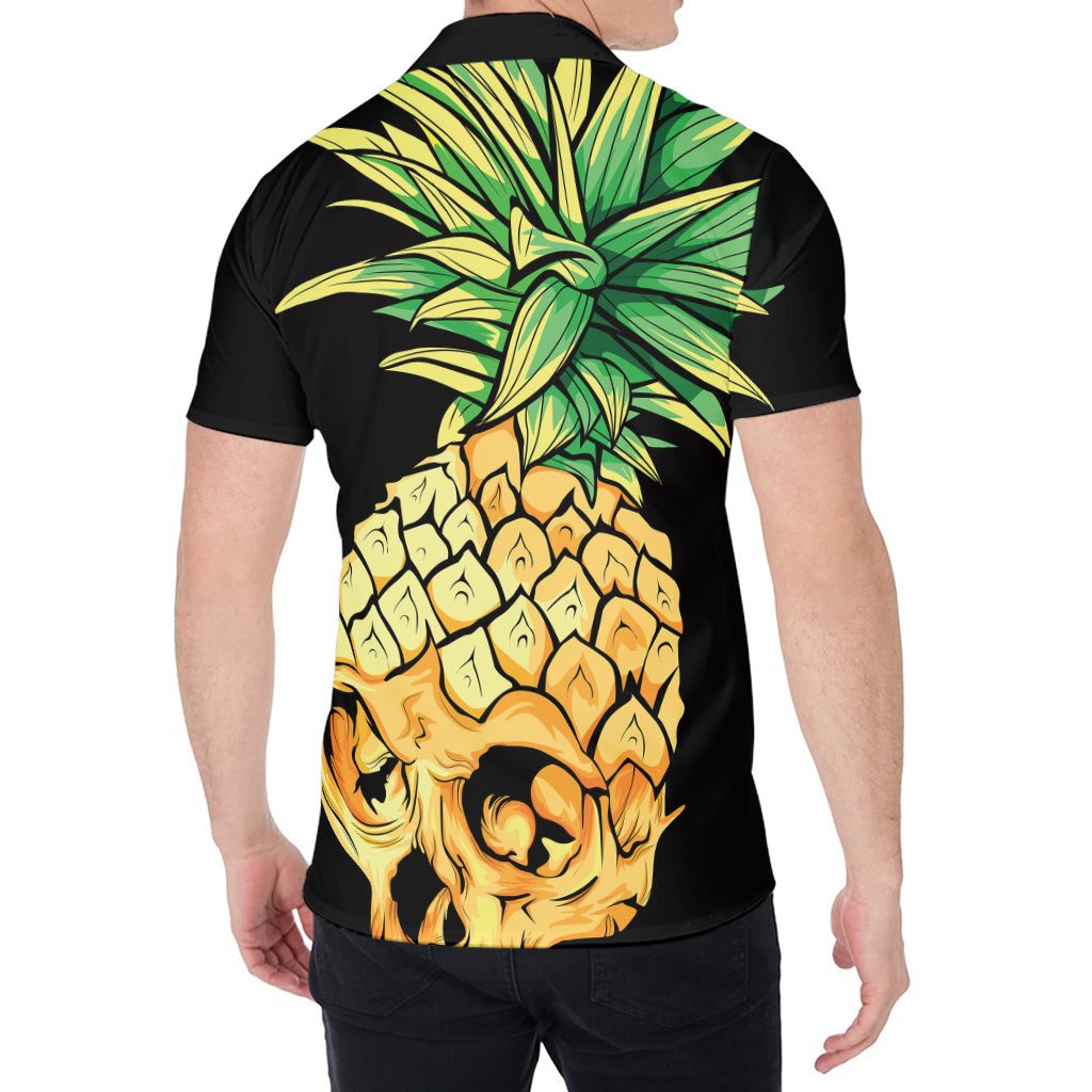 Pineapple Skull Print Men's Shirt