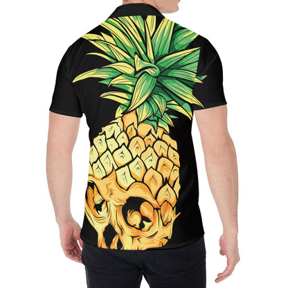 Pineapple Skull Print Men's Shirt