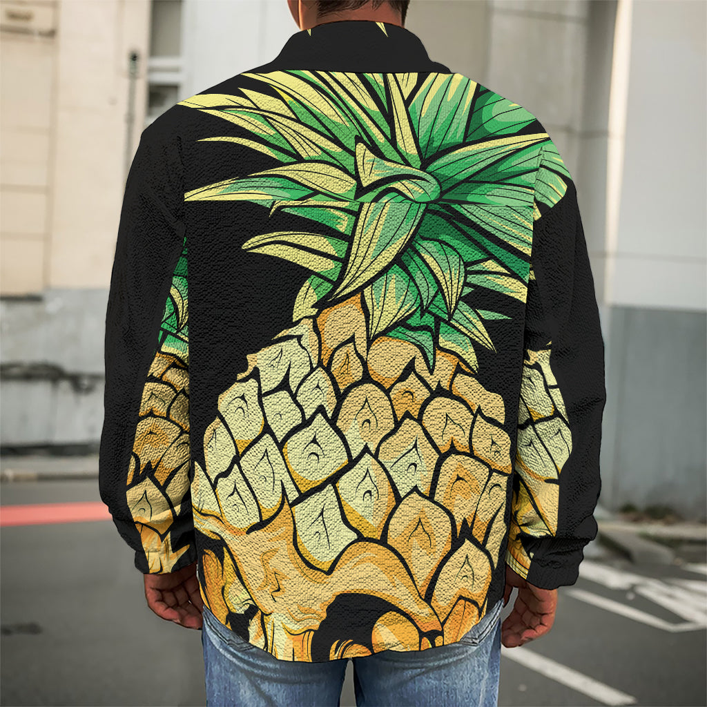 Pineapple Skull Print Men's Shirt Jacket