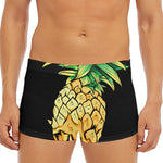 Pineapple Skull Print Men's Short Boxer Briefs