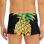 Pineapple Skull Print Men's Short Boxer Briefs