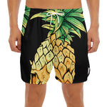 Pineapple Skull Print Men's Split Running Shorts