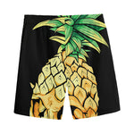 Pineapple Skull Print Men's Sports Shorts