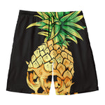Pineapple Skull Print Men's Swim Trunks