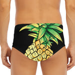 Pineapple Skull Print Men's Triangle Swim Briefs
