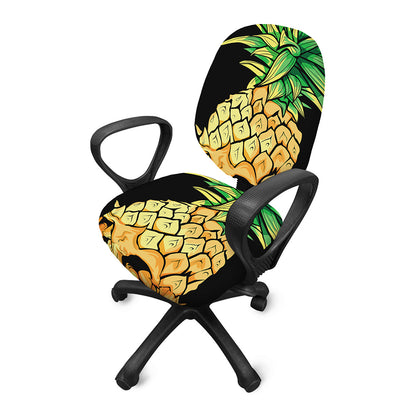 Pineapple Skull Print Office Chair Cover