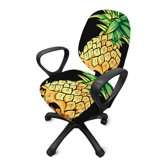 Pineapple Skull Print Office Chair Cover