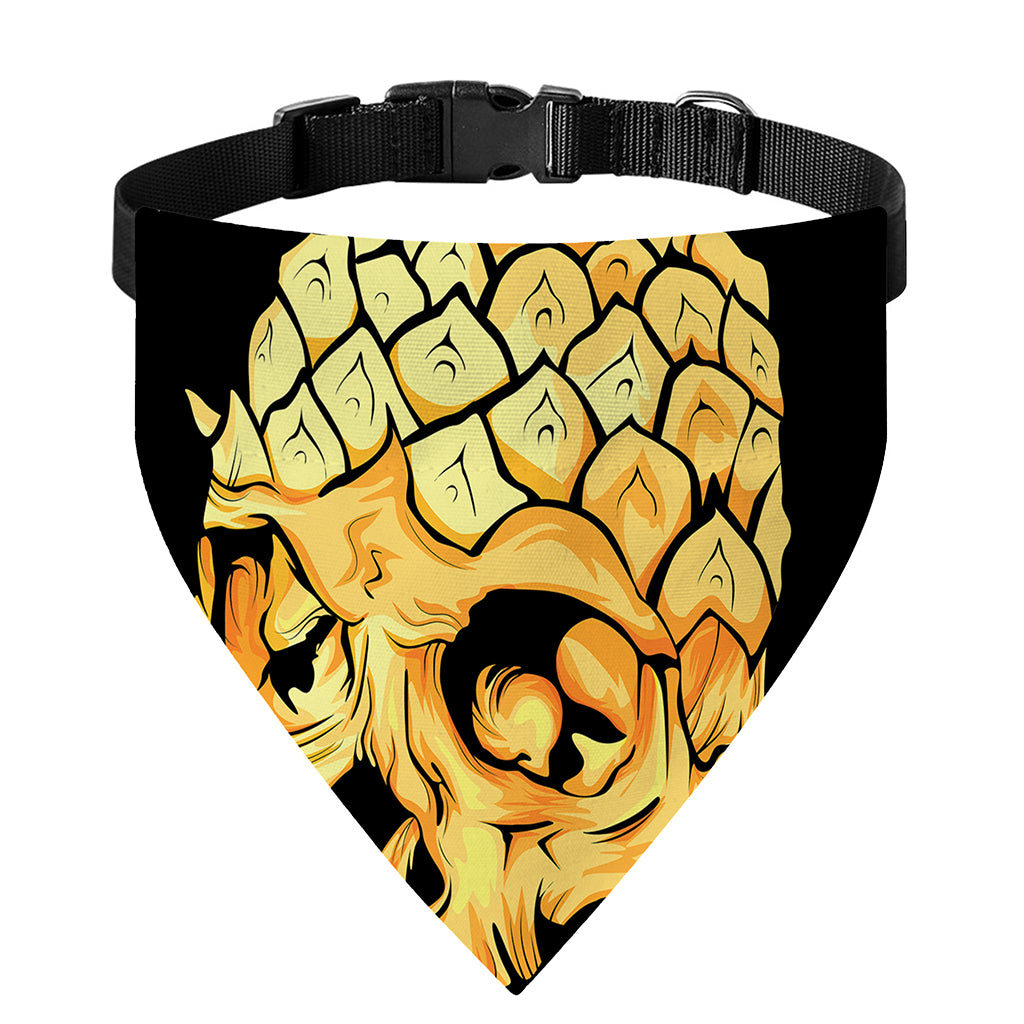 Pineapple Skull Print Over The Collar Dog Bandana