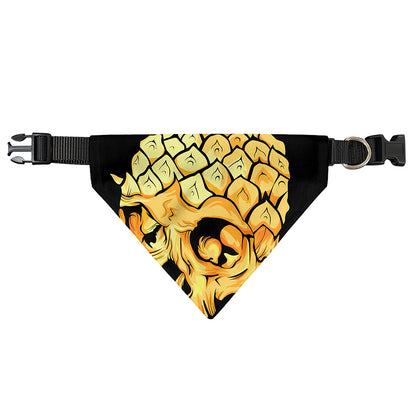 Pineapple Skull Print Over The Collar Dog Bandana
