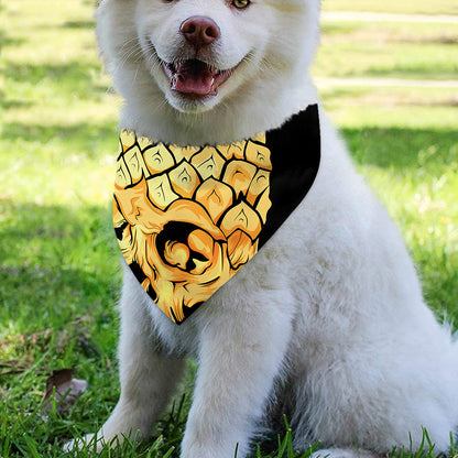 Pineapple Skull Print Over The Collar Dog Bandana