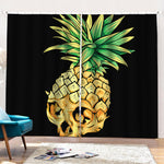 Pineapple Skull Print Pencil Pleat Curtains