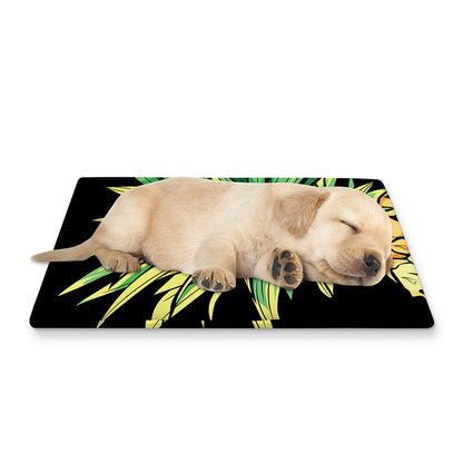 Pineapple Skull Print Pet Cooling Mat Cover