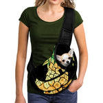 Pineapple Skull Print Pet Sling Carrier