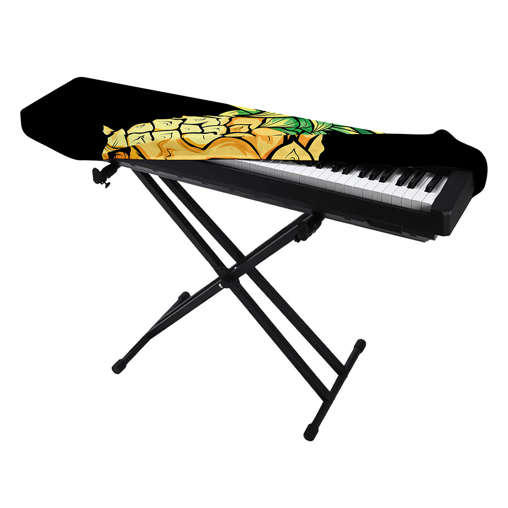 Pineapple Skull Print Piano Keyboard Cover