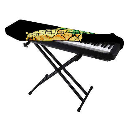 Pineapple Skull Print Piano Keyboard Cover