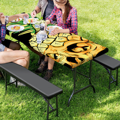 Pineapple Skull Print Picnic Table Cover