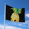 Pineapple Skull Print Polyester Flag