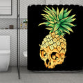 Pineapple Skull Print Polyester Shower Curtain