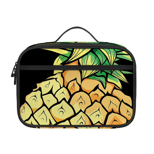 Pineapple Skull Print Portable Lunch Bag