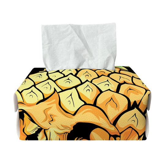 Pineapple Skull Print Rectangle Tissue Box Cover