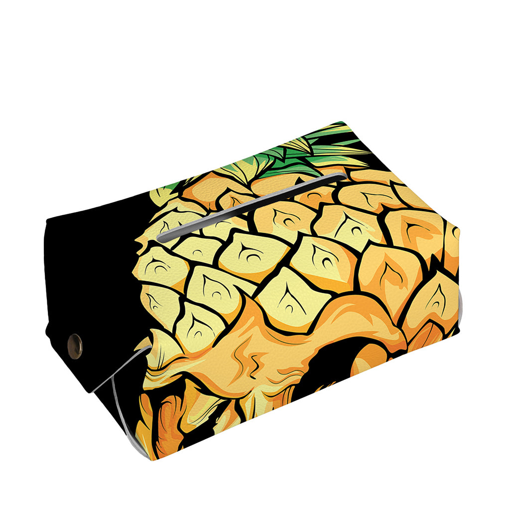 Pineapple Skull Print Rectangle Tissue Box Cover