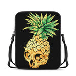 Pineapple Skull Print Rectangular Crossbody Bag