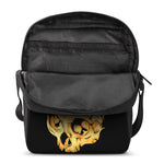 Pineapple Skull Print Rectangular Crossbody Bag