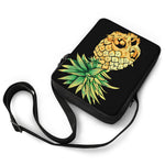 Pineapple Skull Print Rectangular Crossbody Bag