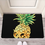 Pineapple Skull Print Rubber Doormat