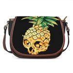 Pineapple Skull Print Saddle Bag