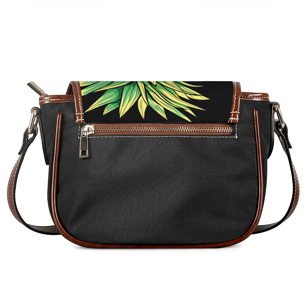 Pineapple Skull Print Saddle Bag