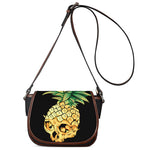 Pineapple Skull Print Saddle Bag