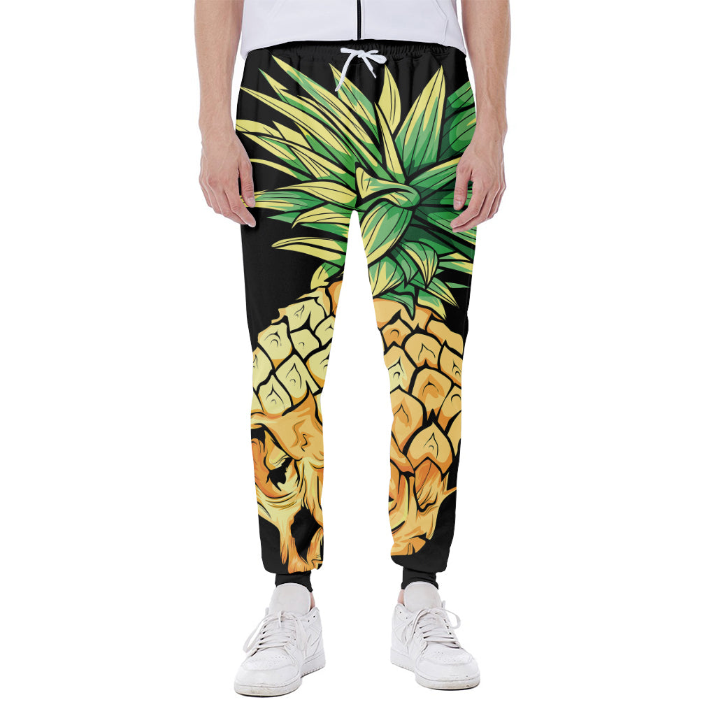 Pineapple Skull Print Scuba Joggers