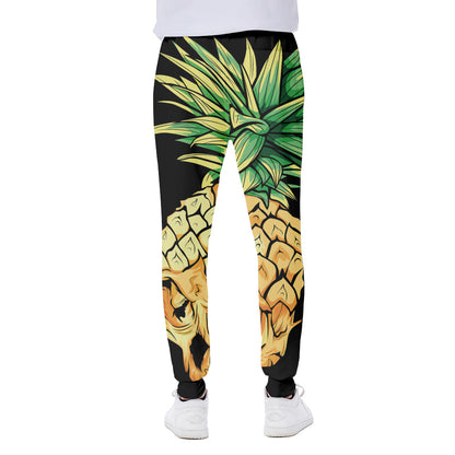 Pineapple Skull Print Scuba Joggers