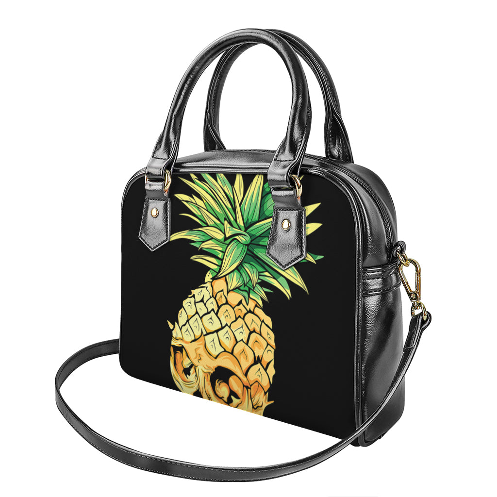 Pineapple Skull Print Shoulder Handbag