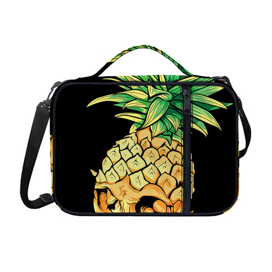 Pineapple Skull Print Shoulder Strap Bible Bag