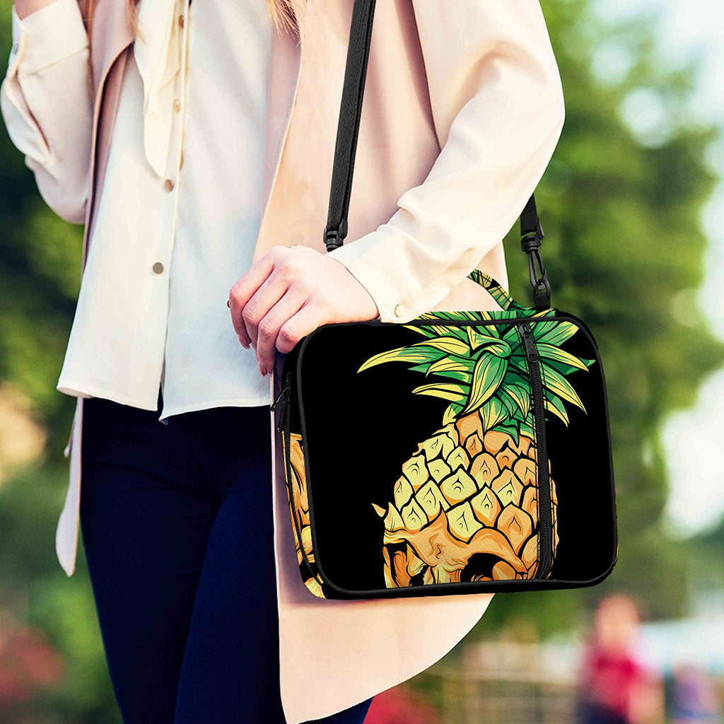Pineapple Skull Print Shoulder Strap Bible Bag